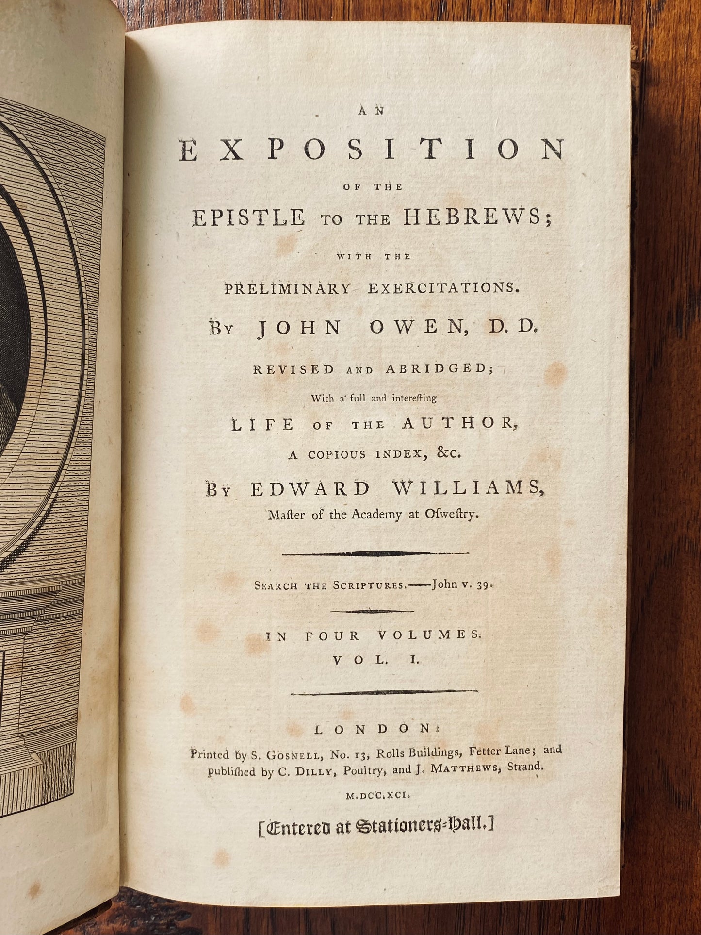 1791. JOHN OWEN, JONATHAN EDWARDS, &c. The Evangelical Library, in Seven Tree Calf Bindings!