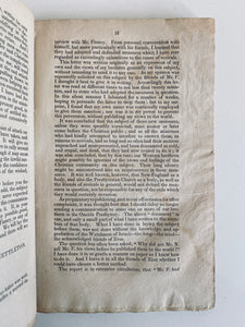 1828 ASAHEL NETTLETON. Letters on New Measure Revivals of Charles Finney, etc. Very Rare