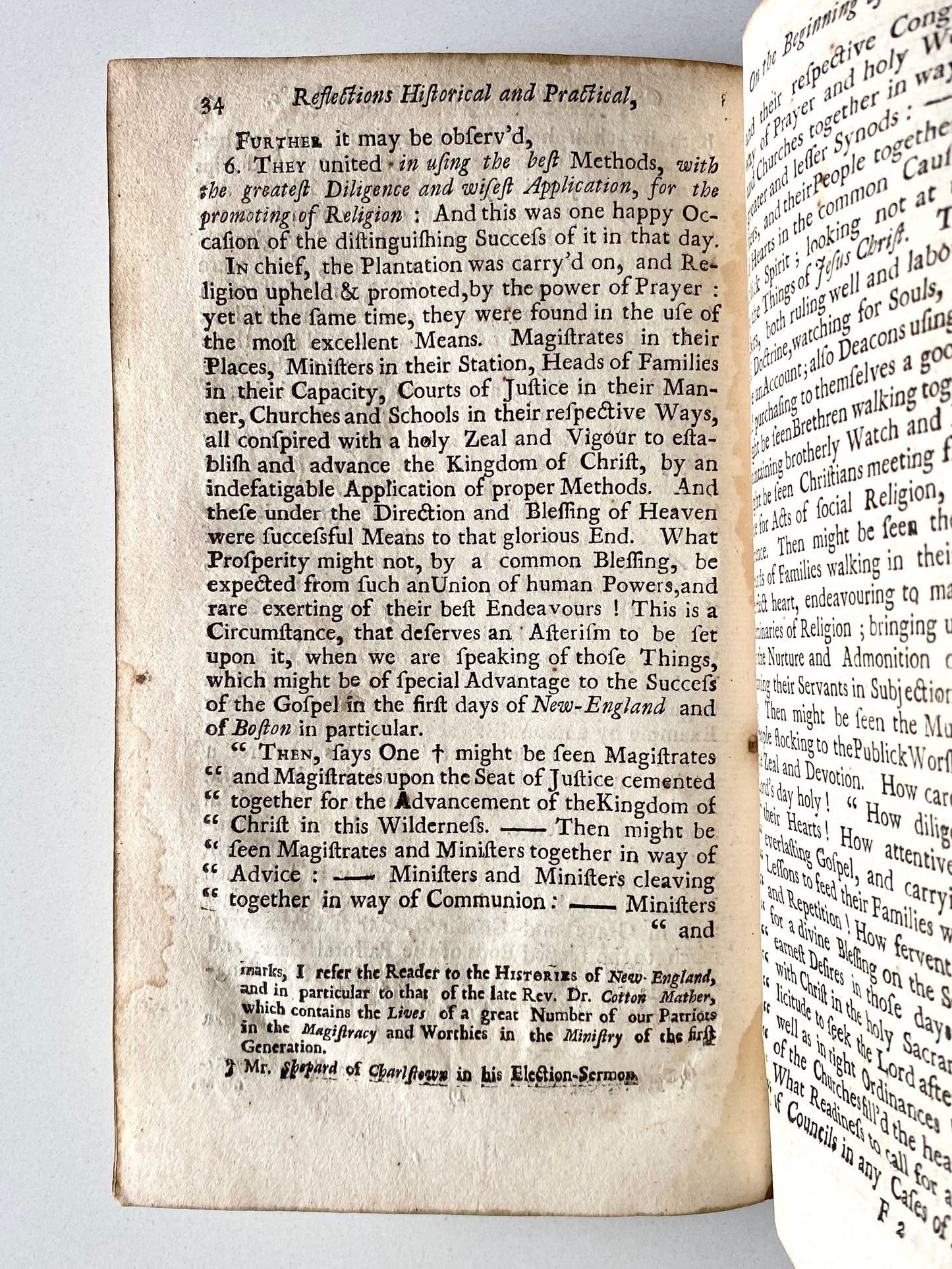 1730 THOMAS FOXCROFT. The Primitive Puritan Religion of New England Revived. Signed by Revivalist!