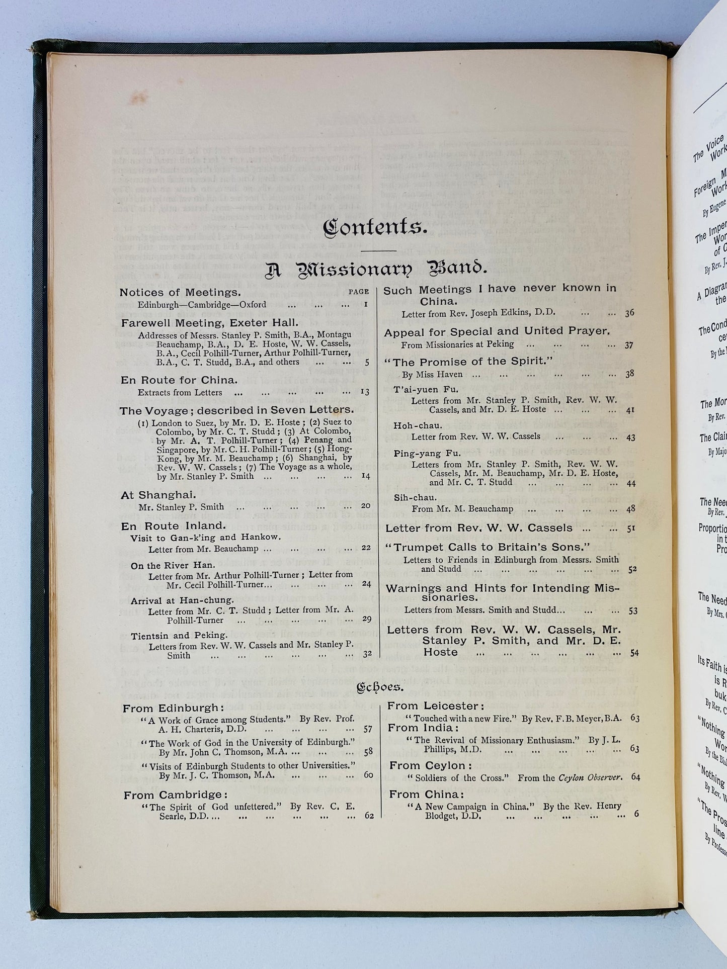 1886 HUDSON TAYLOR. A Missionary Band. First Edition History of the Cambridge Seven!