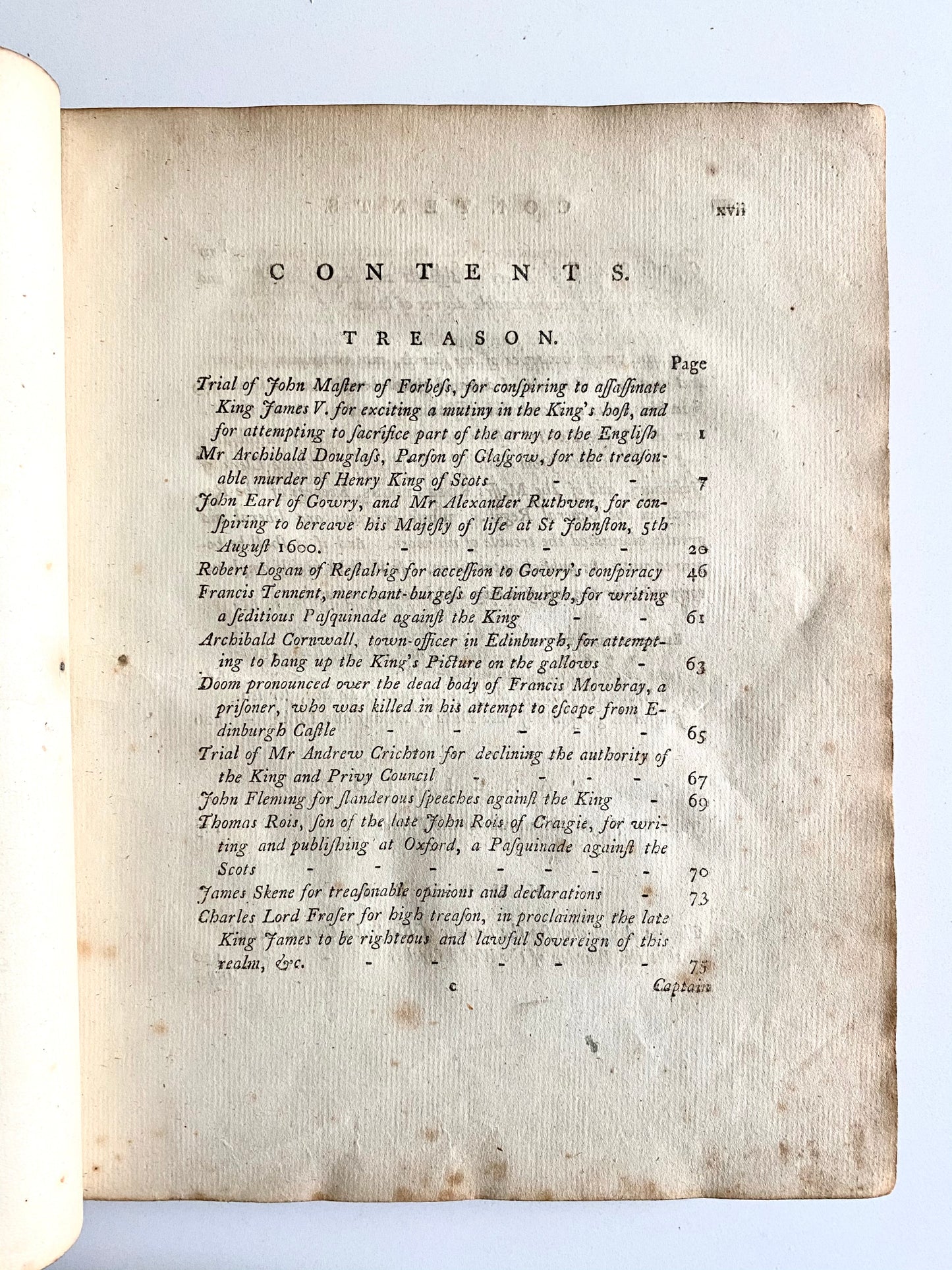 1785 RARE SCOTTISH. Scottish Trials for Witchcraft, Blasphemy, Incest, Adultery, Murder, and Piracy in Reformation Era Scotland!