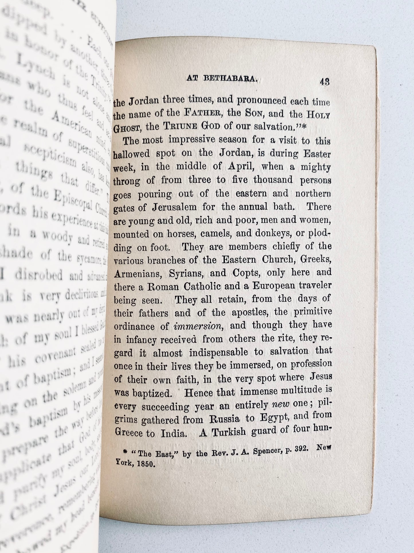 1851 BAPTIST APOLOGETIC. Rare on the Sufficiency of Water in Ancient Jerusalem for Immersion.