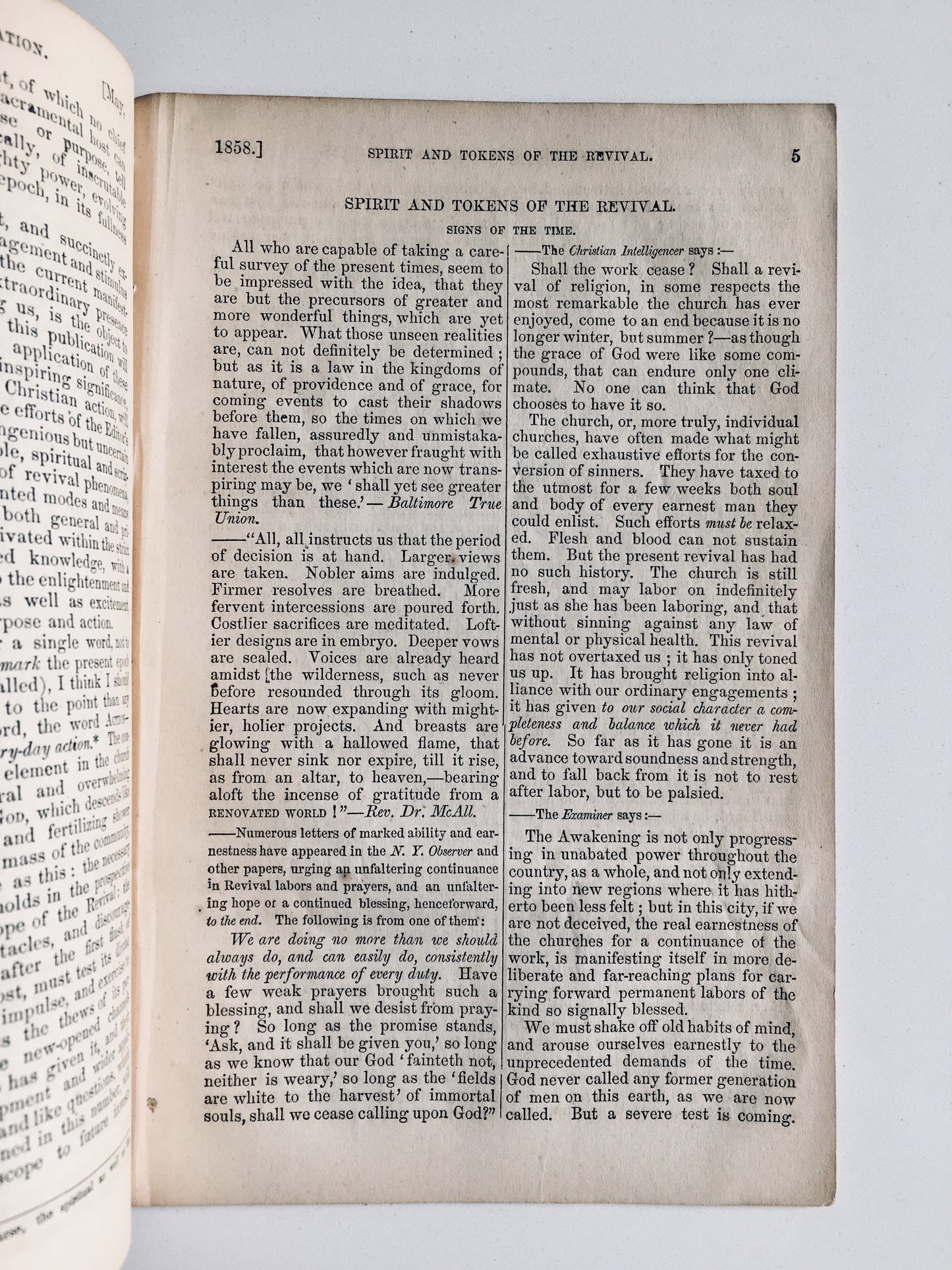 1858 WILLIAM C. CONANT. The Revival Message. Rare 1858 Prayer Revival.