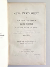 Load image into Gallery viewer, 1881 REVISED NEW TESTAMENT. First American Edition Gifted to Financial Supporters in Fine Binding.
