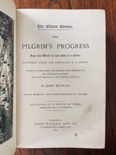 Load image into Gallery viewer, 1881 JOHN BUNYAN. Pilgrim&#39;s Progress Bound in Oak from His Original 17th Century Church!