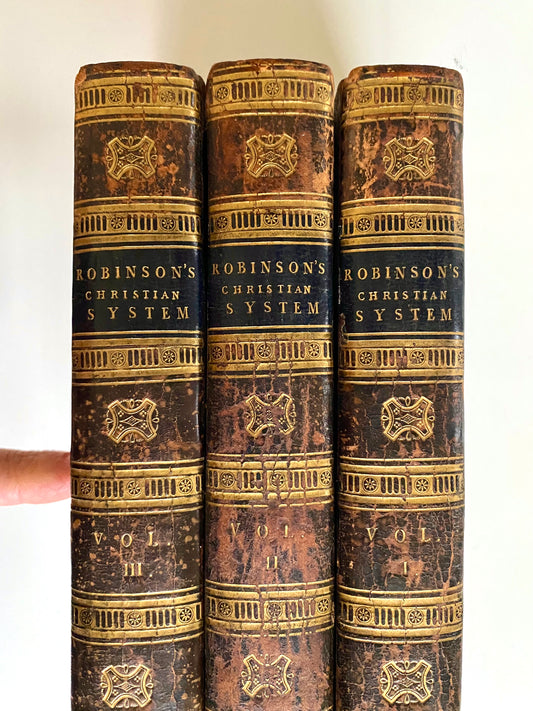 1805 THOMAS ROBINSON. Christian System. Doctrinal and Practical System of Theology. Superb First Edition.