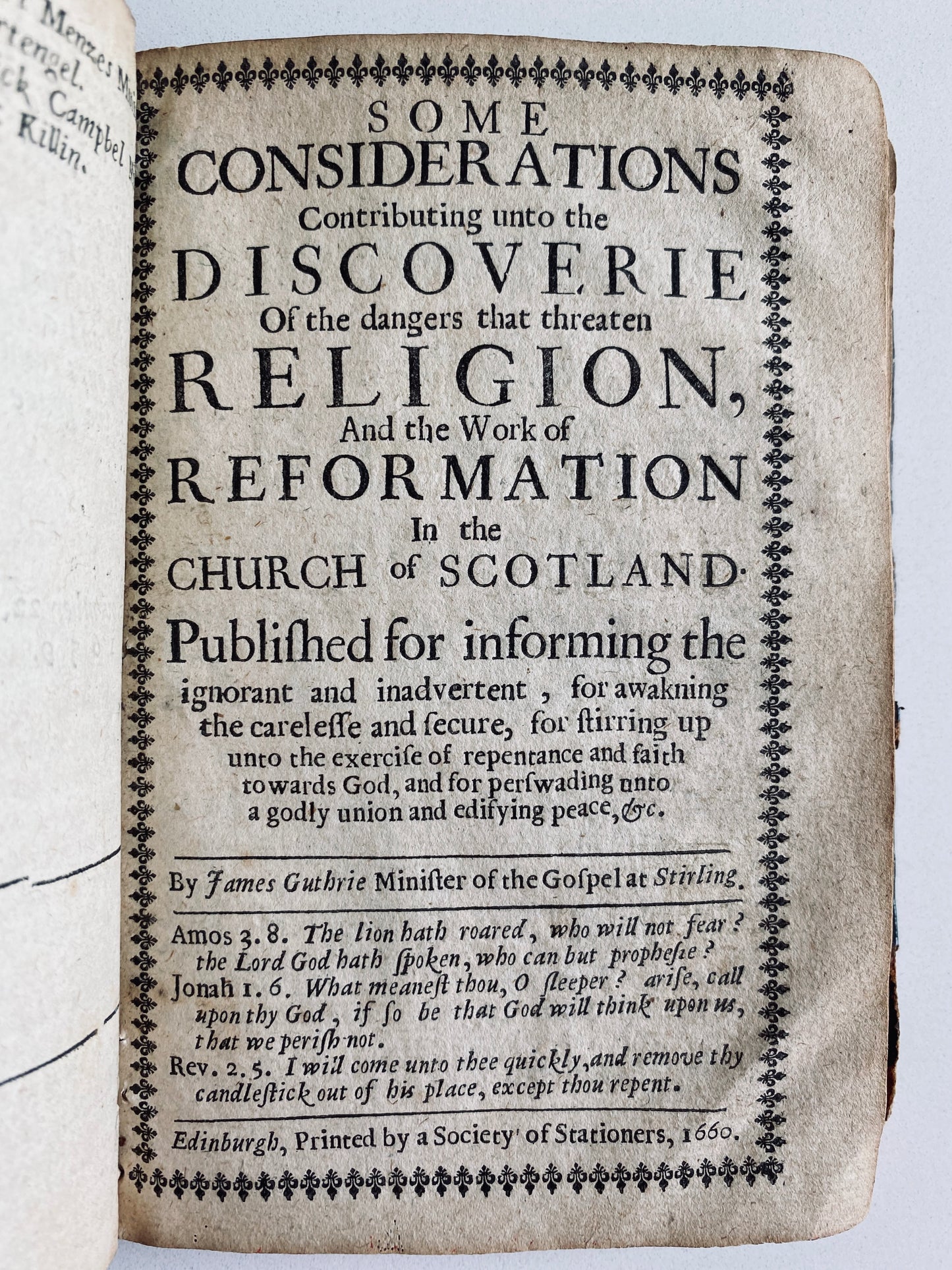 1660 SCOTTISH COVENANT. Four Important Works that Influenced Formation of United States!