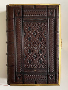 1870 POLYGLOT BIBLE. Superb Example in Fine Brass-clad Morocco with Gauffered Edges.