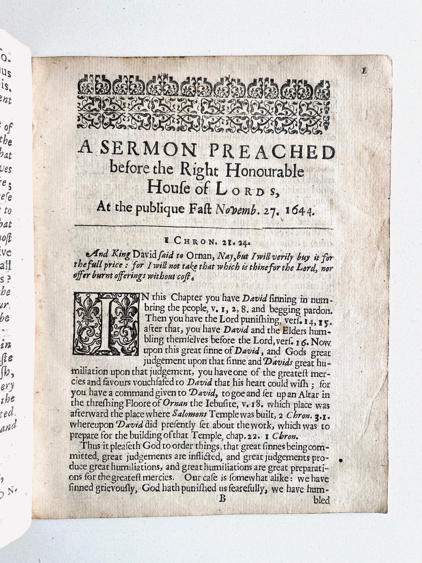 1644 HENRY WILKINSON. Christian Leaders Exhorted to Serve & Sacrifice during English Civil War.