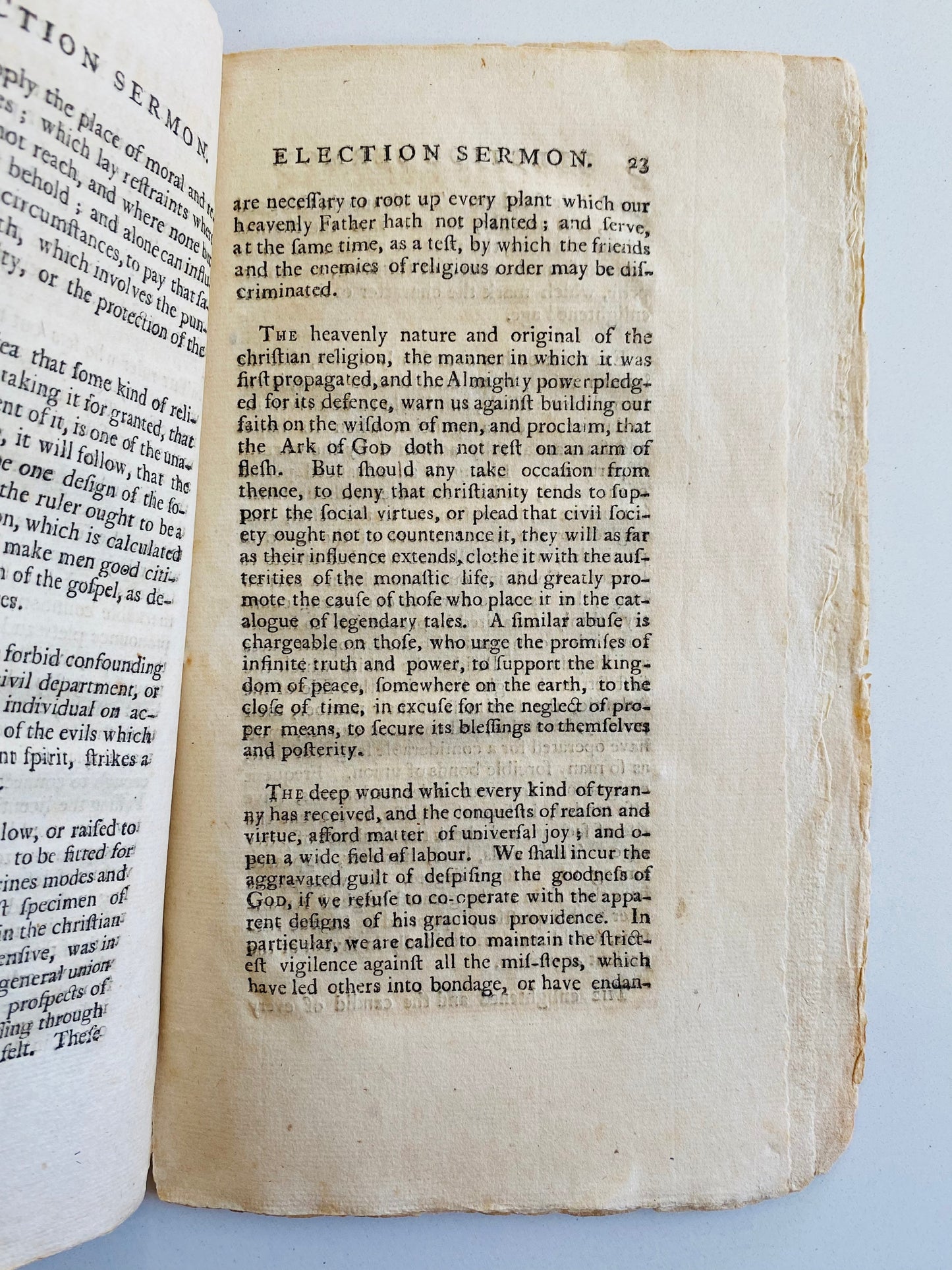 1793 CHARLES BACKUS. Democracy and Godliness or Tyranny and Godlessness the Only Two Options for a Government