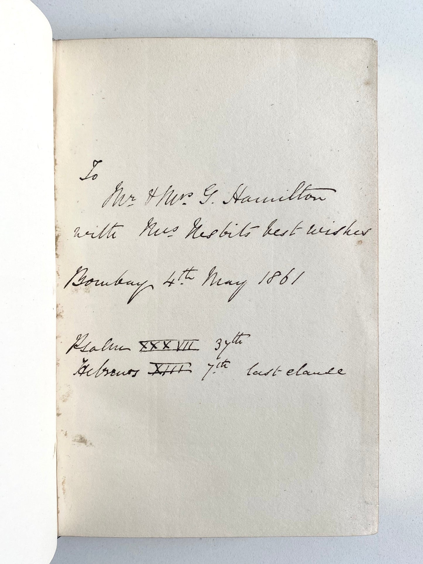 1858 ROBERT NESBIT. Rare Life of One of the "St. Andrews Seven" Scottish Missionaries - Signed.