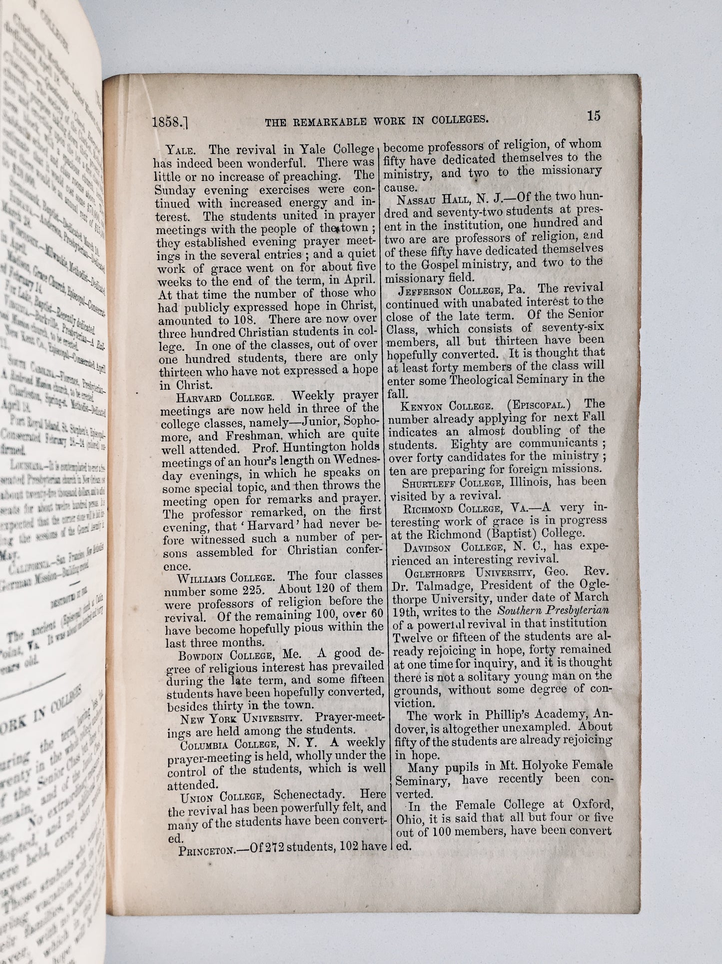 1858 WILLIAM C. CONANT. The Revival Message. Rare 1858 Prayer Revival.