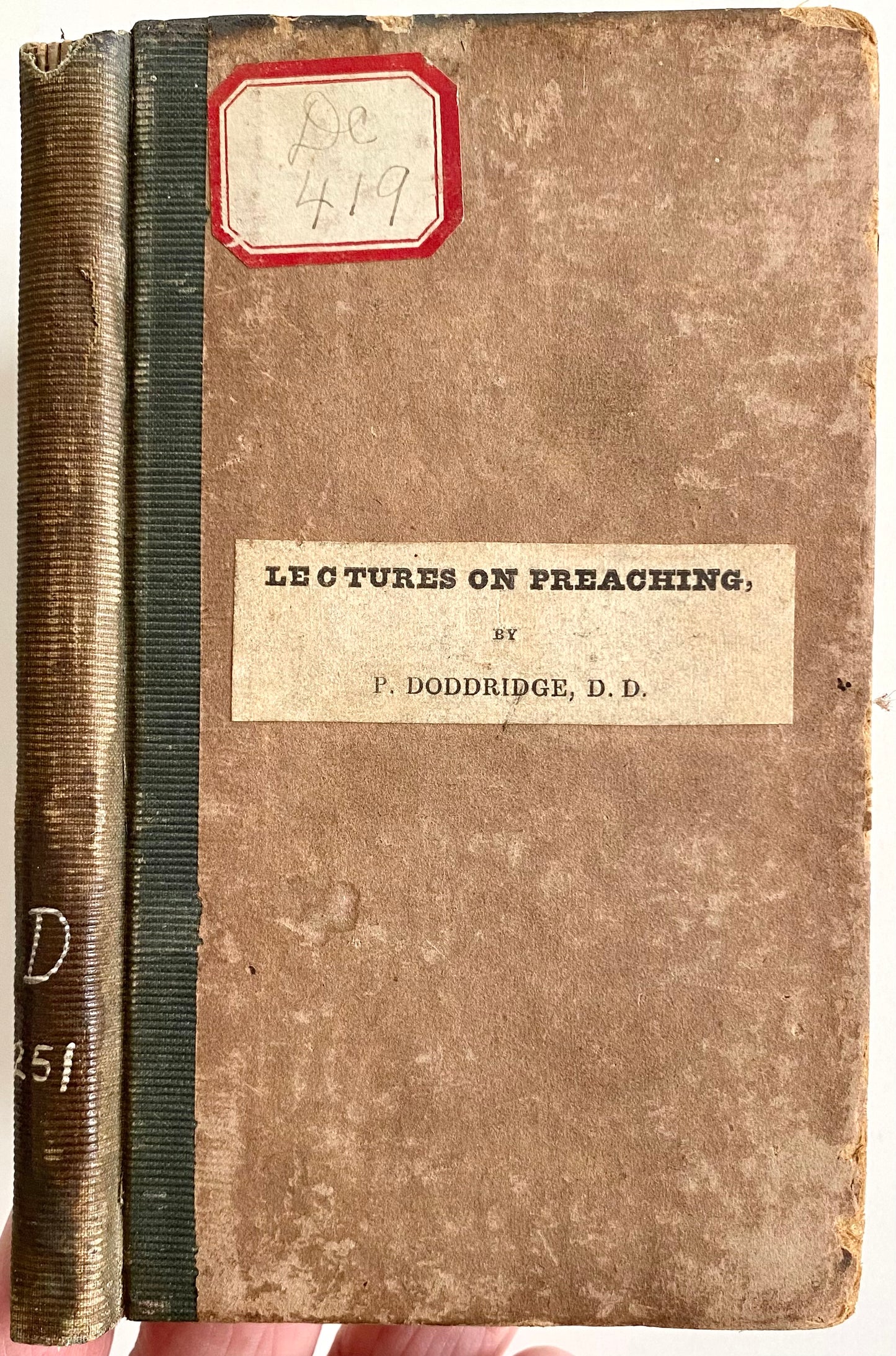 1833 PHILIP DODDRIDGE. Lectures on Preaching and the Ministerial Office. Rare.