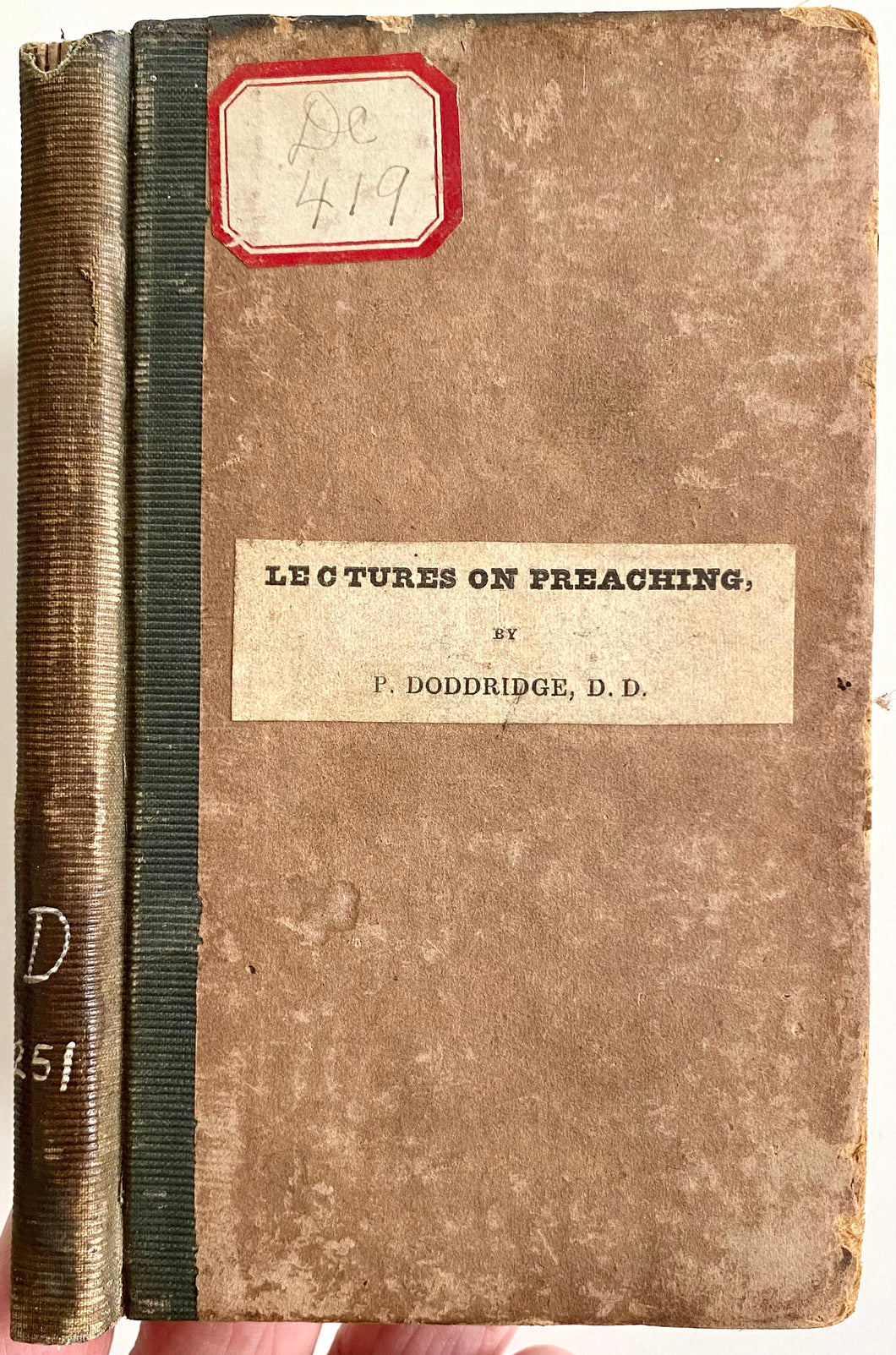 1833 PHILIP DODDRIDGE. Lectures on Preaching and the Ministerial Office. Rare.
