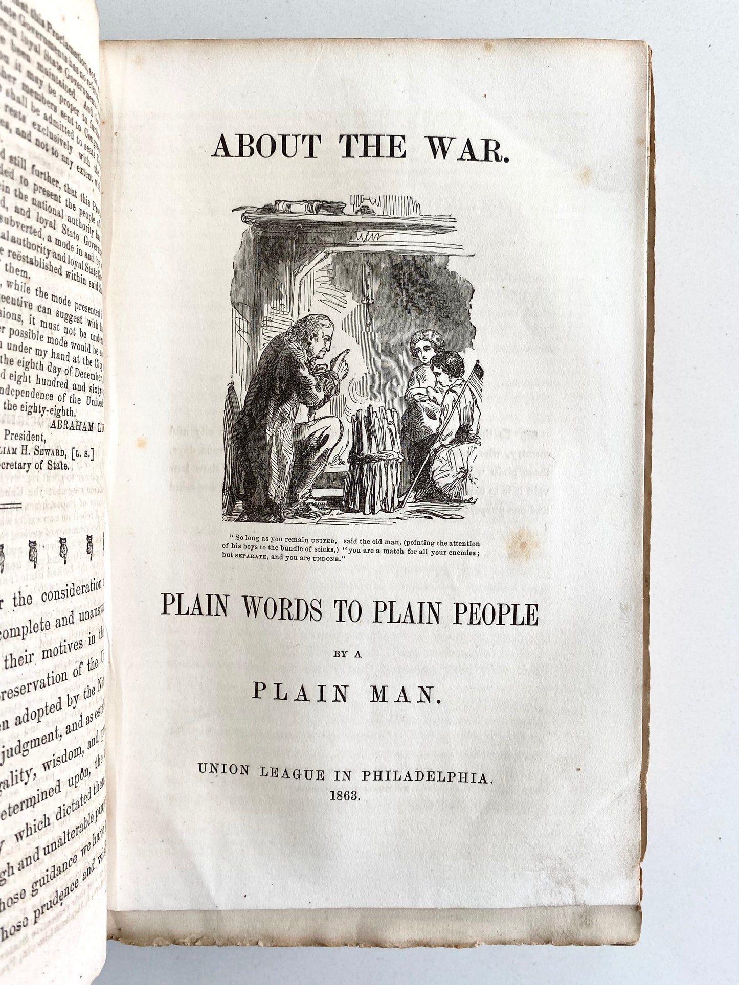 1796-1866 ABRAHAM LINCOLN, SLAVERY, AND CIVIL WAR. Important Sammelband of 71 Works!