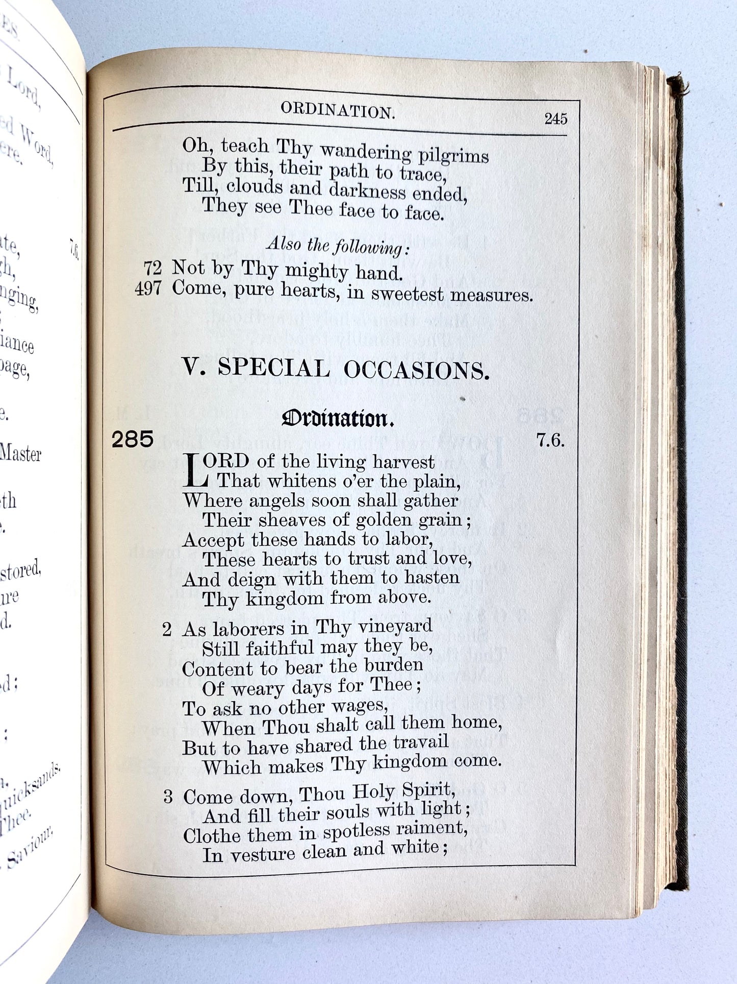 1892 CIVIL WAR. Hymn Book of Rear Admiral in the Navy & Civil War Commander of Blockade on the East Coast!