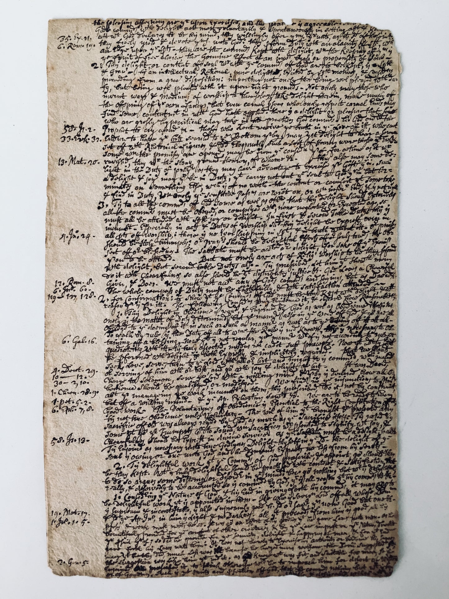 1701 HENRY GIBBS. Salem Witch Trial Connected Four-Page Manuscript Sermon on Obedience of the Elect