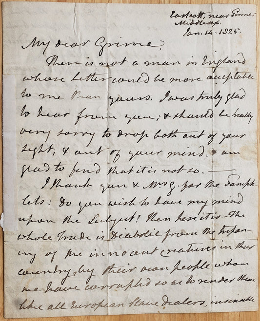 1819-1829 ADAM CLARKE. Series of 7 Autograph Letters on Slavery, Personal Matters, Missions, & More!