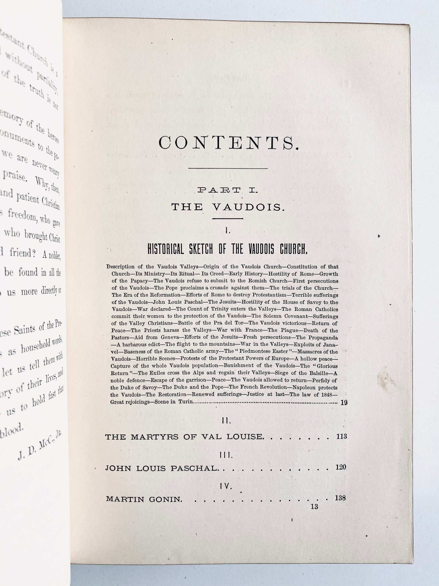 1873 JAMES D. McCABE. Sufferings of the Waldenses, Huguenots & Other Martyrs. Fine Binding & Illustrations.