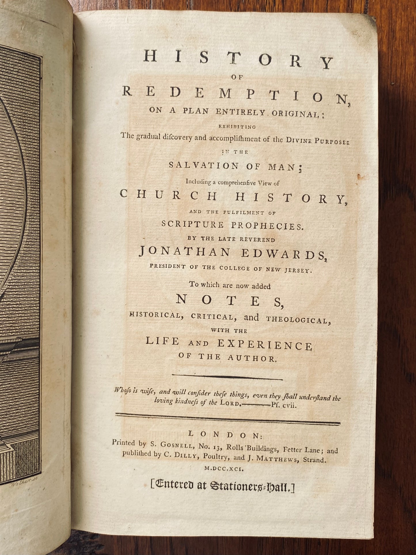 1791. JOHN OWEN, JONATHAN EDWARDS, &c. The Evangelical Library, in Seven Tree Calf Bindings!