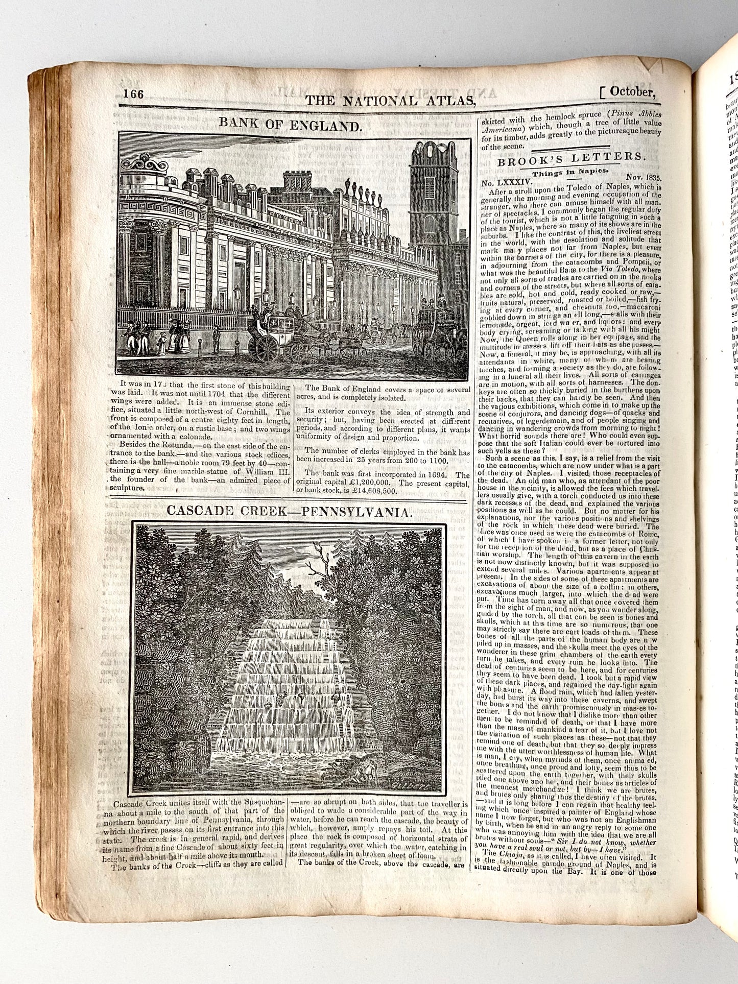 1836 NATIONAL ATLAS WEEKLY. Indian Wars, Texas, Cholera, Charles Dickens, Negros & Slaves, &c.