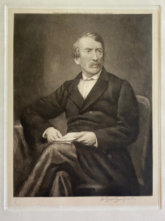 1927 DAVID LIVINGSTONE. Superb Museum Issue, Folio Etching of the Iconic African Missionary.