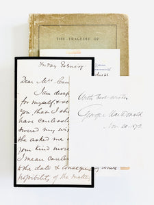 1868-1897 GEORGE MACDONALD. Small Archive of Letters and Artifacts by C. S. Lewis' "Master."