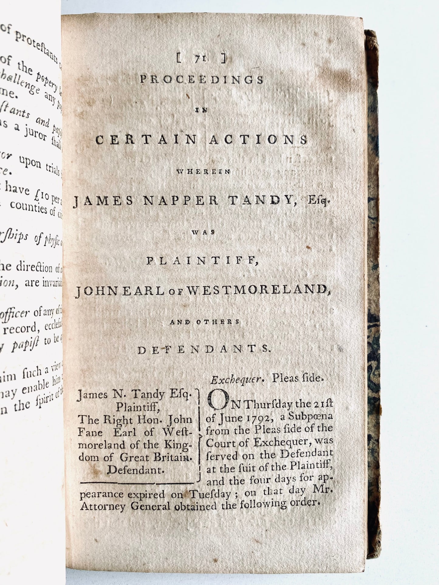 1795 RARE IRISH-AMERICANA. The Book that Connects the American Revolution to the Irish Rebellion.