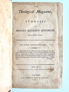 1797 THEOLOGICAL MAGAZINE. Jonathan Edwards, Revivals, William Carey, and More.