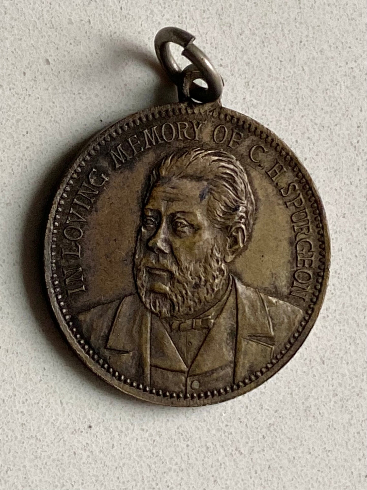 1892 C. H. SPURGEON. Rare Mourning Medal Issued for the Funeral of C. H. Spurgeon.