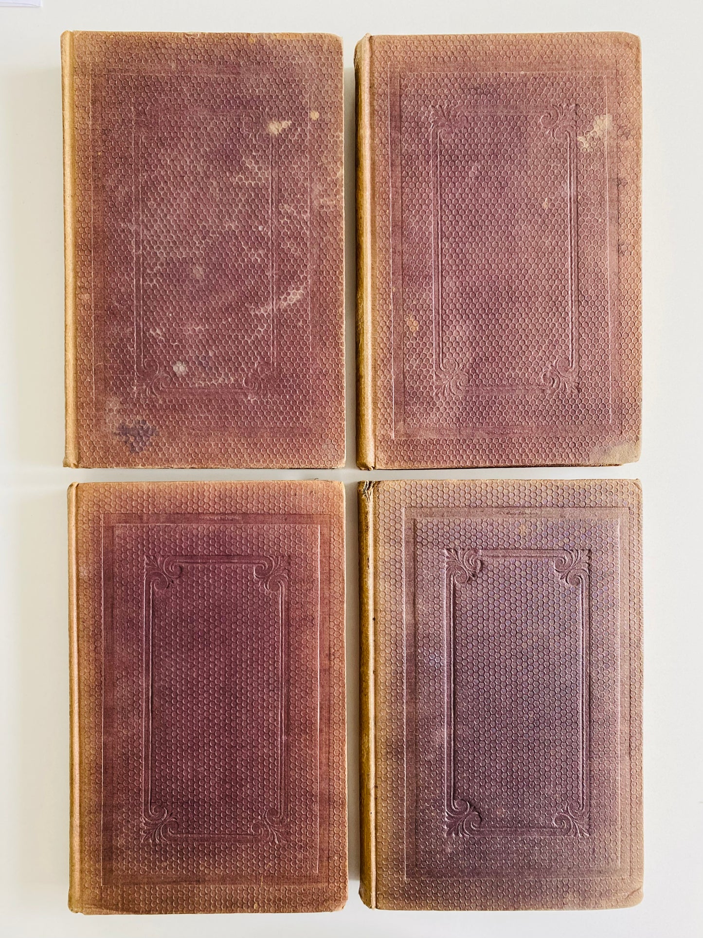 1836 THE CHRISTIAN LIBRARY. Complete in Four Volumes. Property of Rev. Harvey Freegrace Leavitt, b.1796.