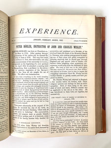 1881-1883 EXPERIENCE MAGAZINE. For Revival, Supernatural Experience, etc. Very Rare.