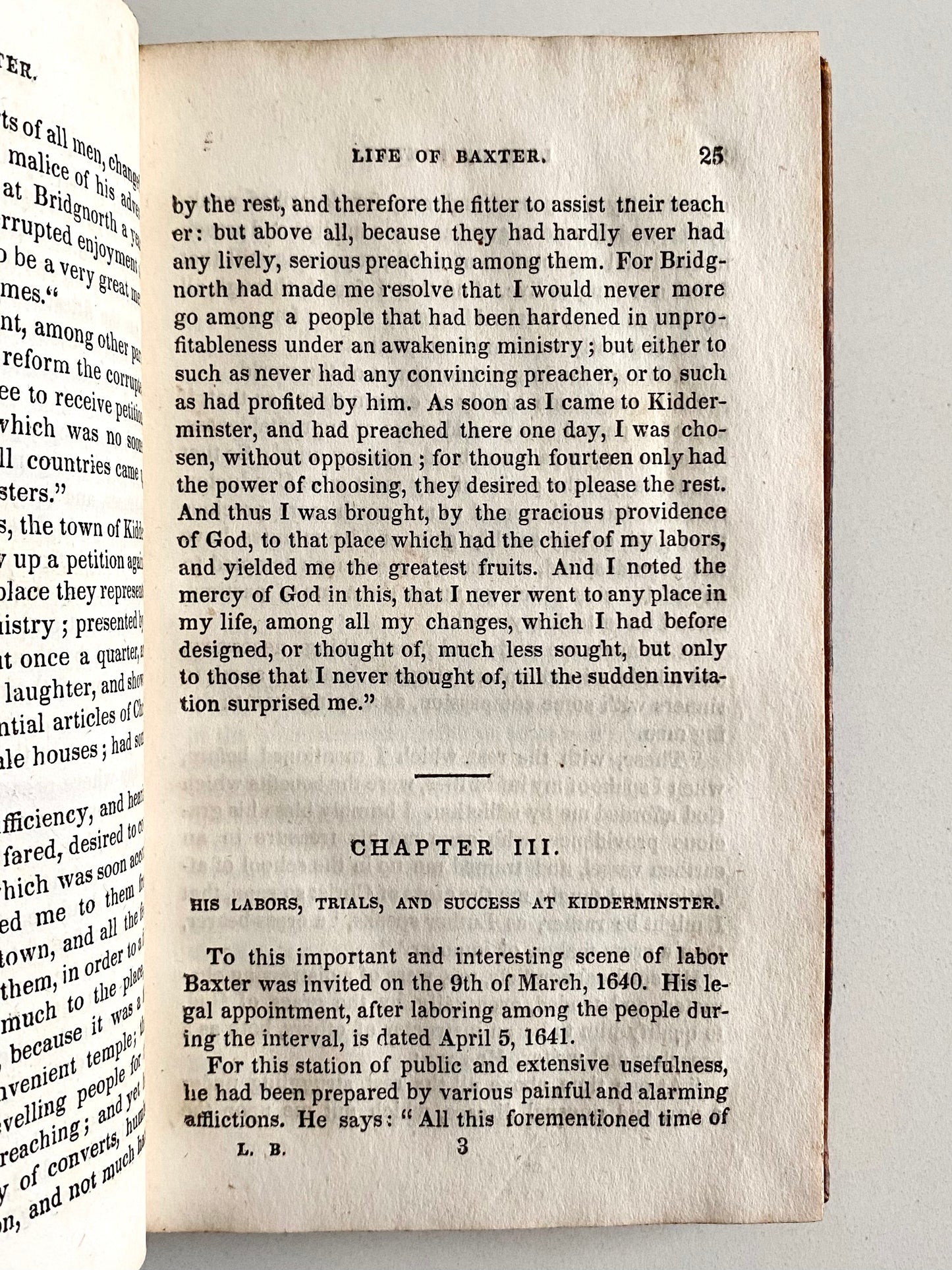 1830 RICHARD BAXTER. The Life of Richard Baxter. Fine Tree Leather Binding.