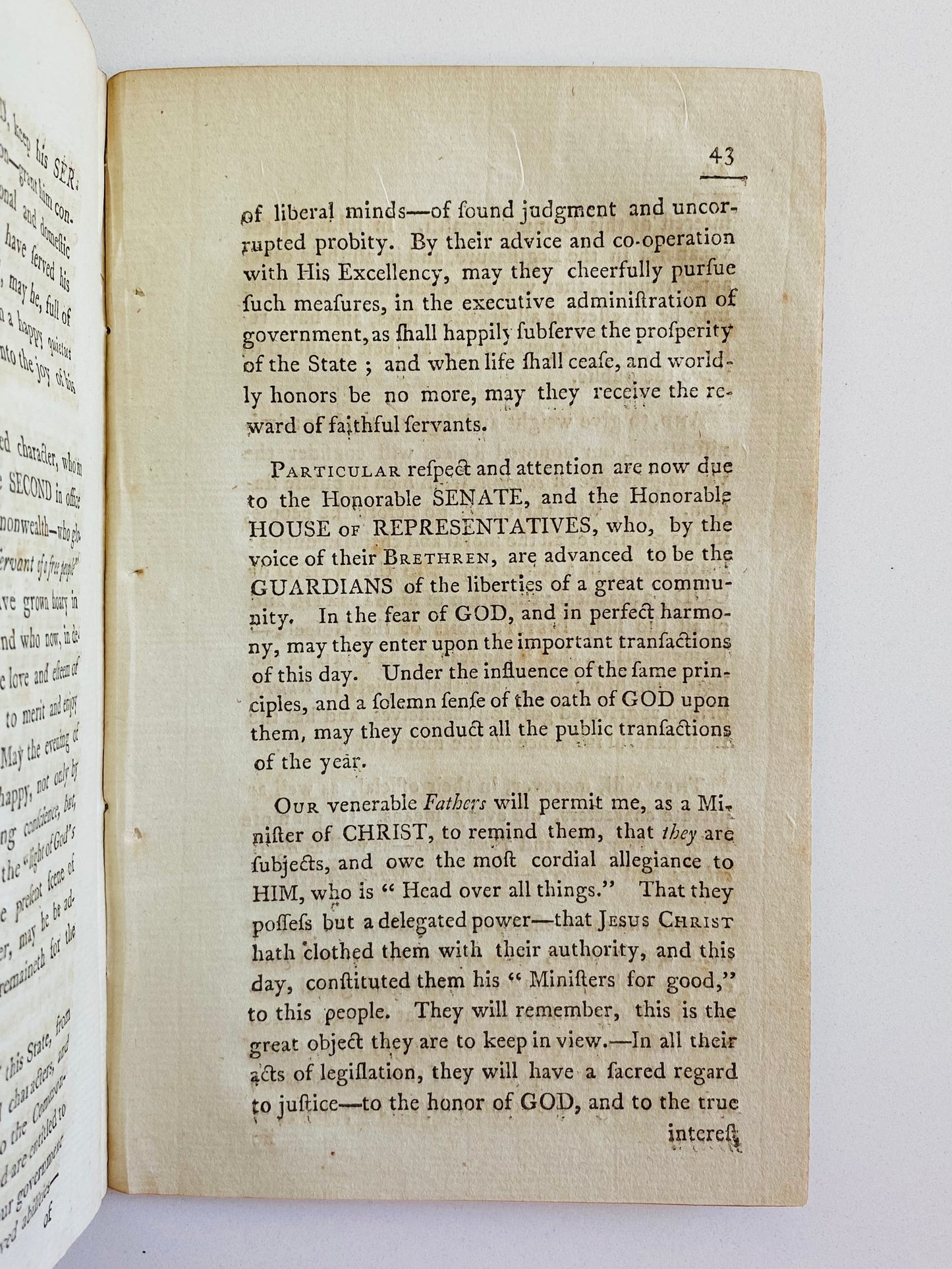 1791 CHANDLER ROBBINS. Sermon on God's Blessing and Favor on America Preached before John Hancock.