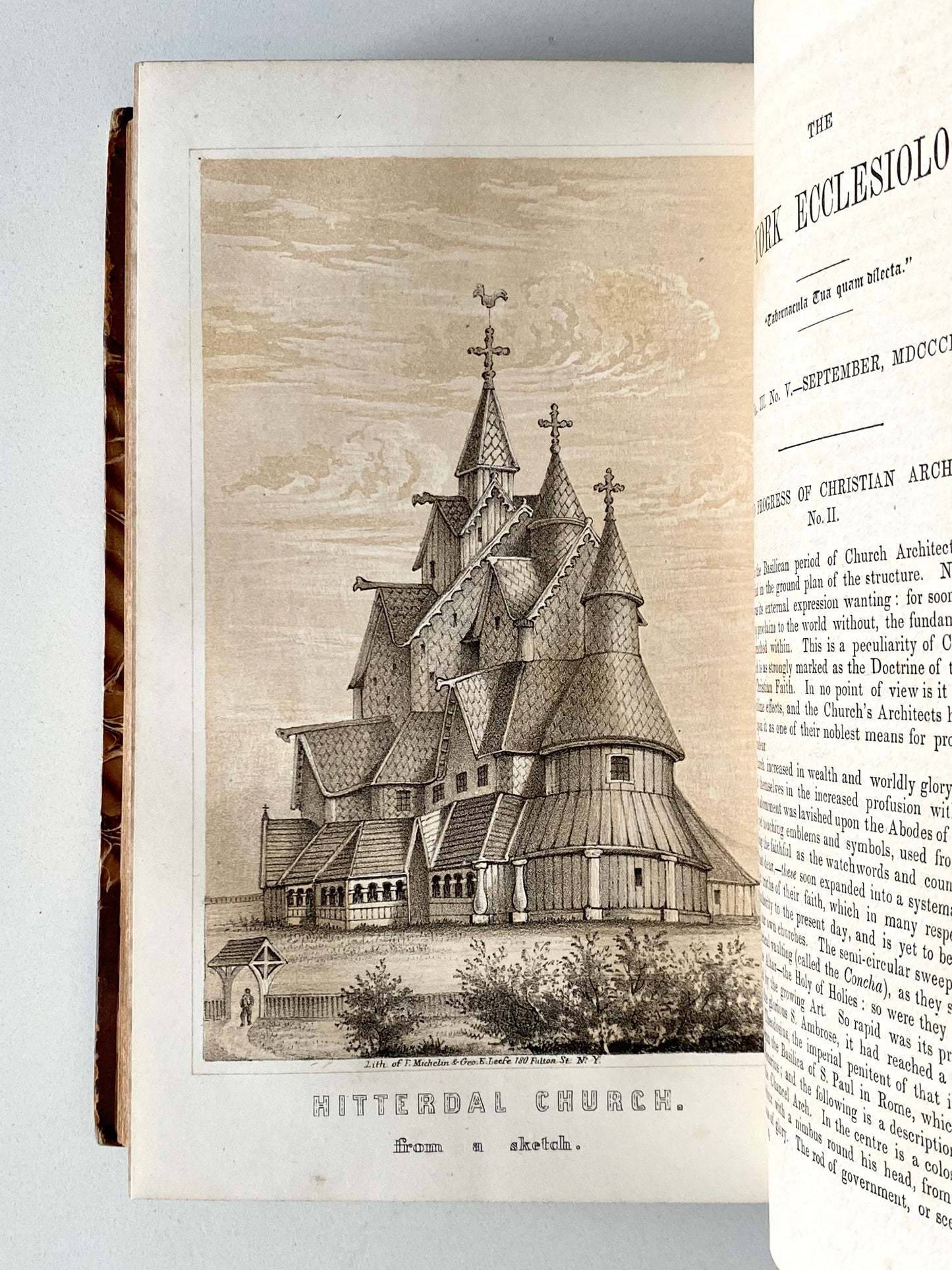 1848-1850 NEW-YORK ECCLESIOLOGIST. The First Architectural Magazine Published in America. Three Vols in One!