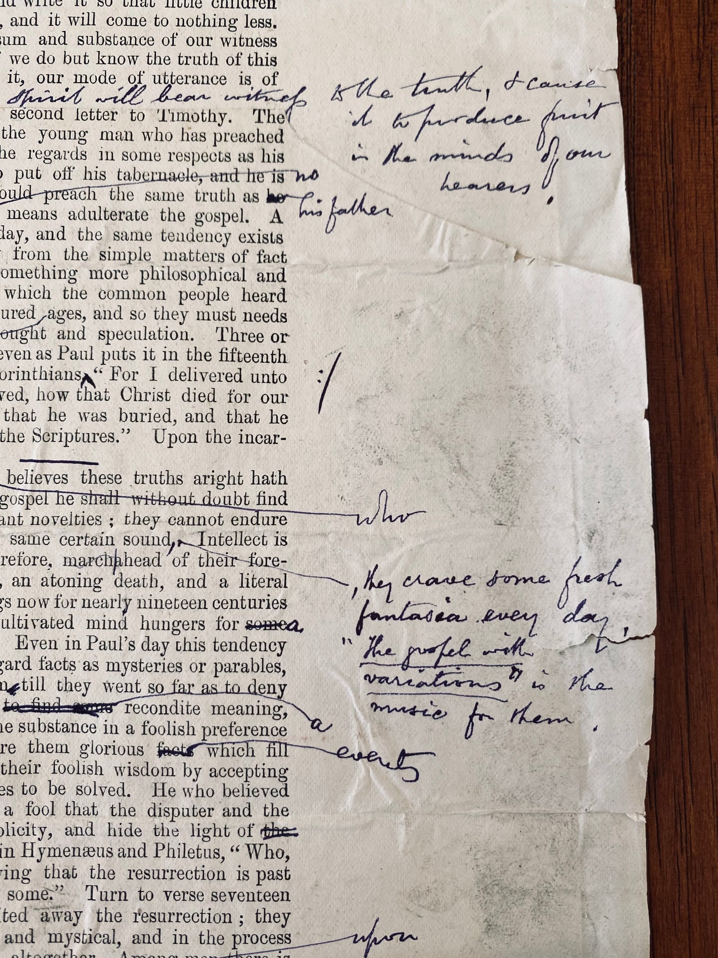 1882 C. H. SPURGEON. Autograph Printer's Galleys. The Resurrection of Our Lord Jesus - Jesus and His People as the Temple!