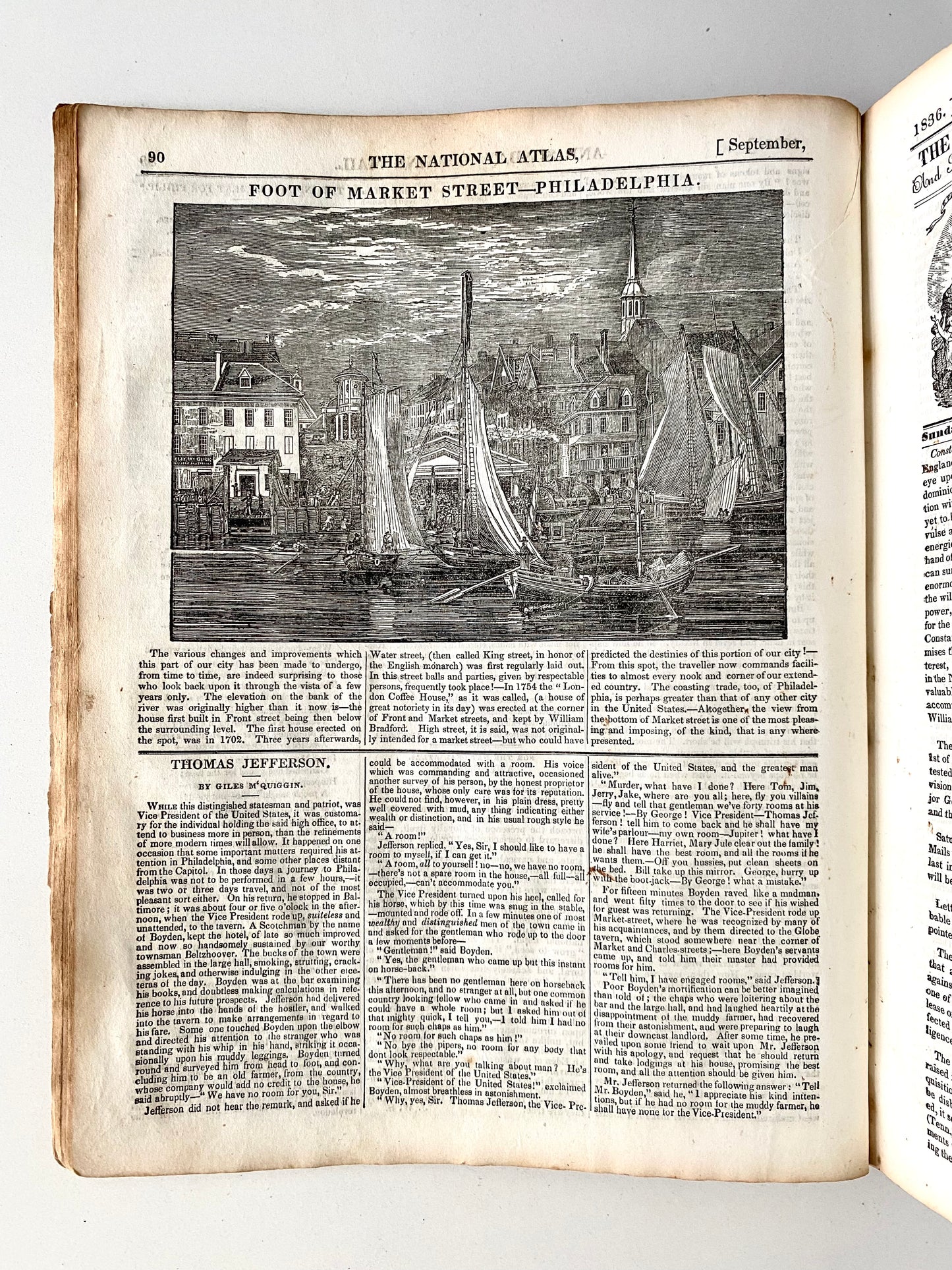 1836 NATIONAL ATLAS WEEKLY. Indian Wars, Texas, Cholera, Charles Dickens, Negros & Slaves, &c.