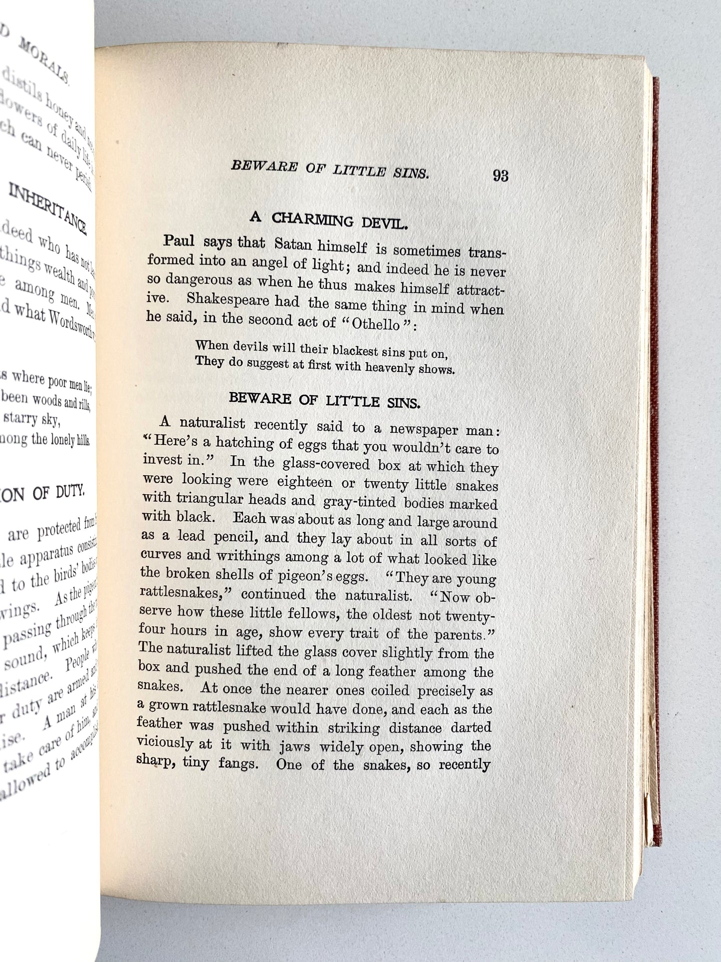 1900 LOUIS ALBERT BANKS. Poetry and Morals. Rare First Edition in Fine Condition.