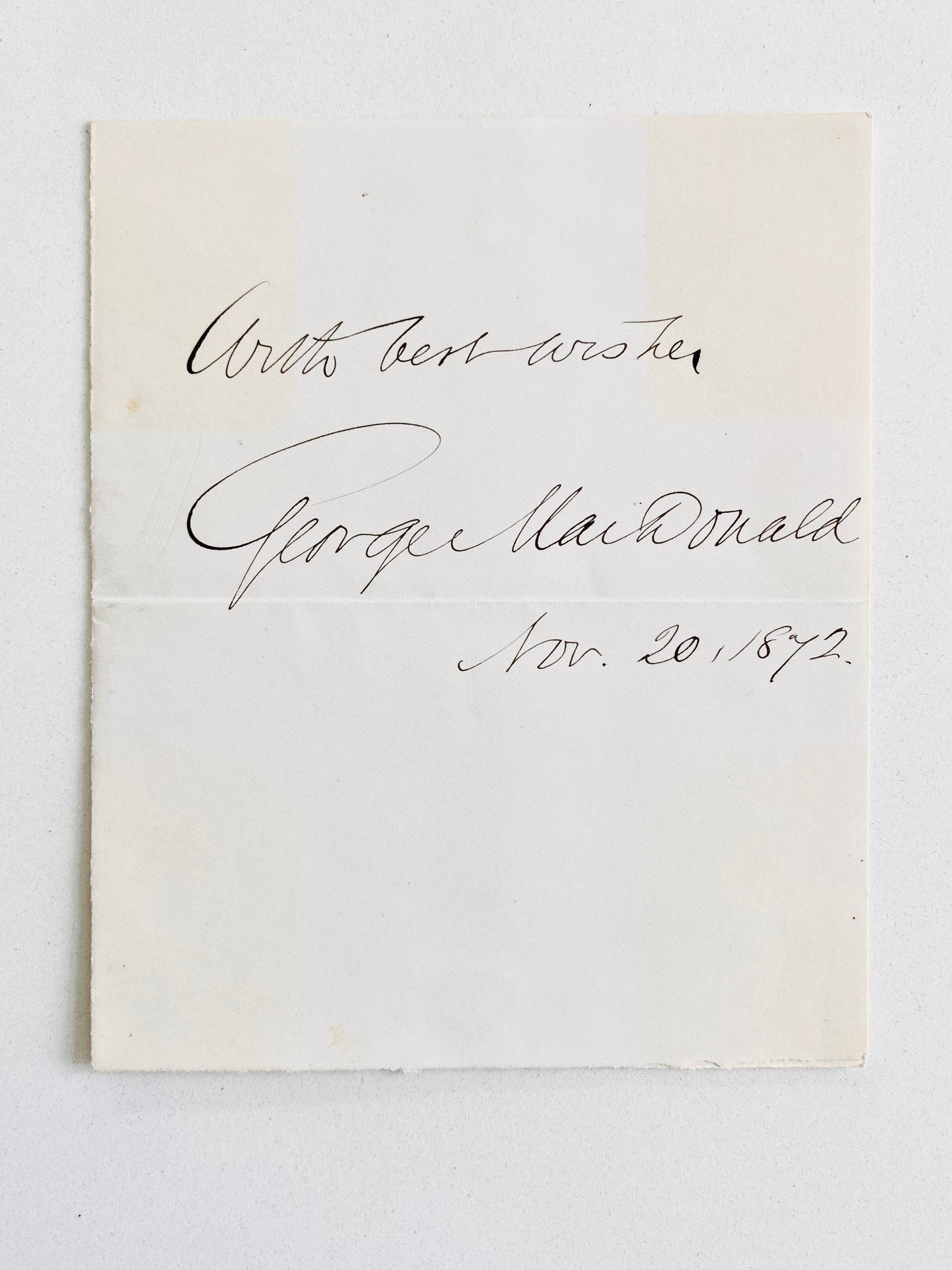 1868-1897 GEORGE MACDONALD. Small Archive of Letters and Artifacts by C. S. Lewis' "Master."