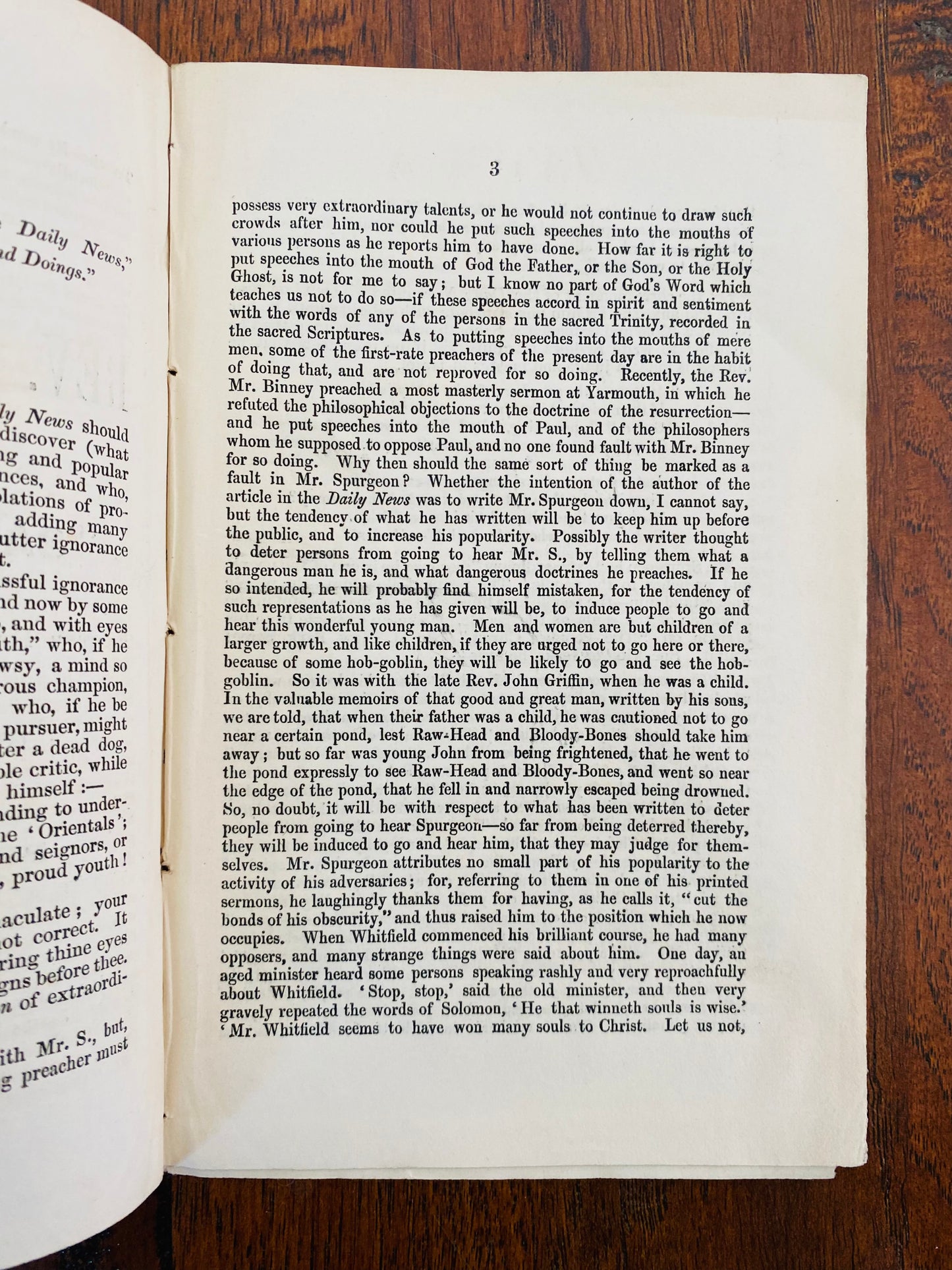 1856 C. H. SPURGEON. The Earliest Defense of C. H. Spurgeon Ever Published!