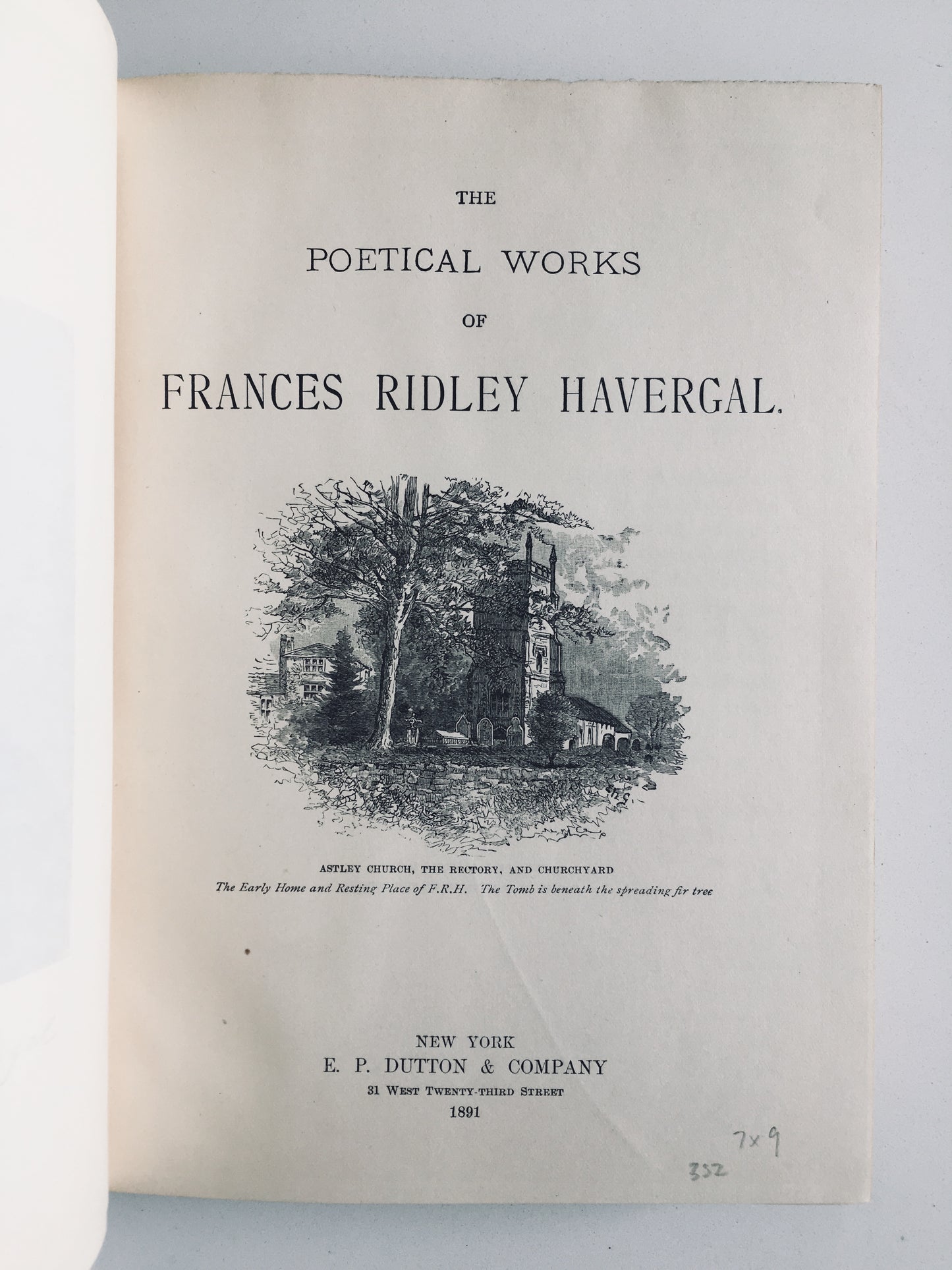 1891 FRANCIS RIDLEY HAVERGAL. Poetical Works of Francis Ridley Havergal. Spurgeon Recommended!