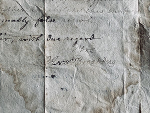 1834 ANDREW BROADDUS. Autograph Letter by Early American Baptist on Controversy.