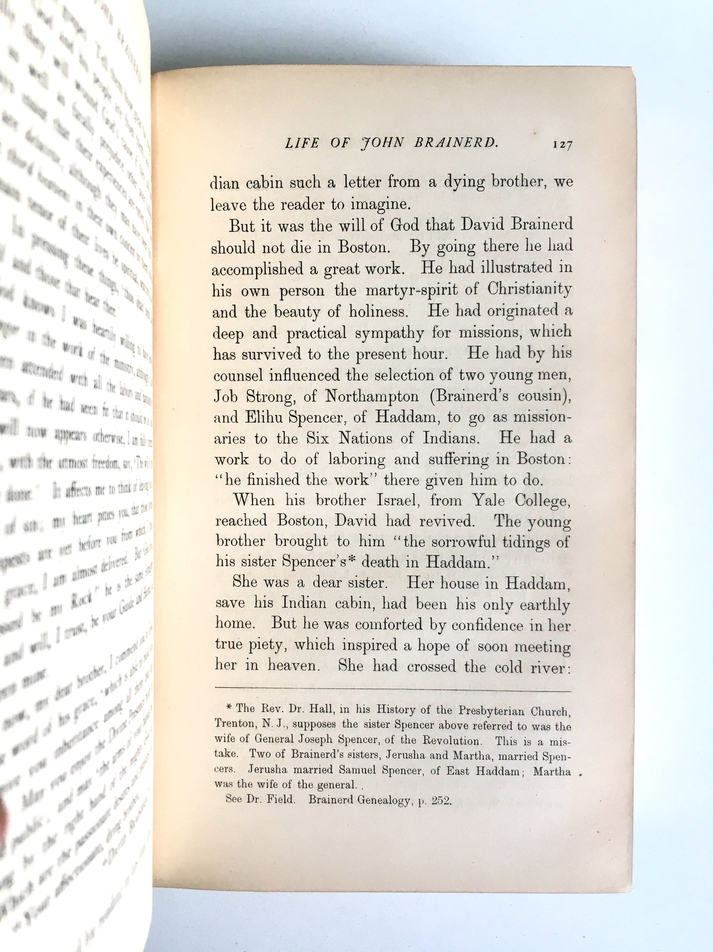 1865 JOHN BRAINERD. Life of John Brainerd, Brother of David and Missionary to the Indians of New Jersey. Rare.