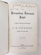 Load image into Gallery viewer, 1890 C. H. SPURGEON. Metropolitan Tabernacle Pulpit - Inscribed by Mrs. Spurgeon.