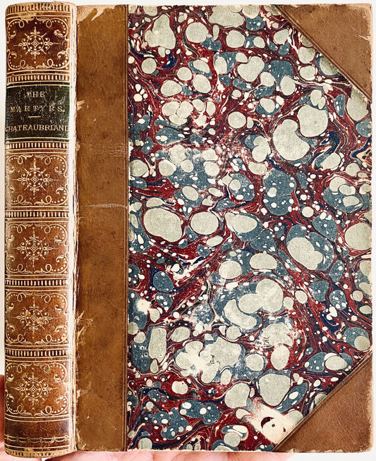 1861 F. R. de CHATEAUBRIAND. The Martyrs of the Early Church in Fine Leather Binding.