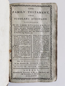 1788 HOLY BIBLE. The First Children's Bible Ever Published. Very Rare!