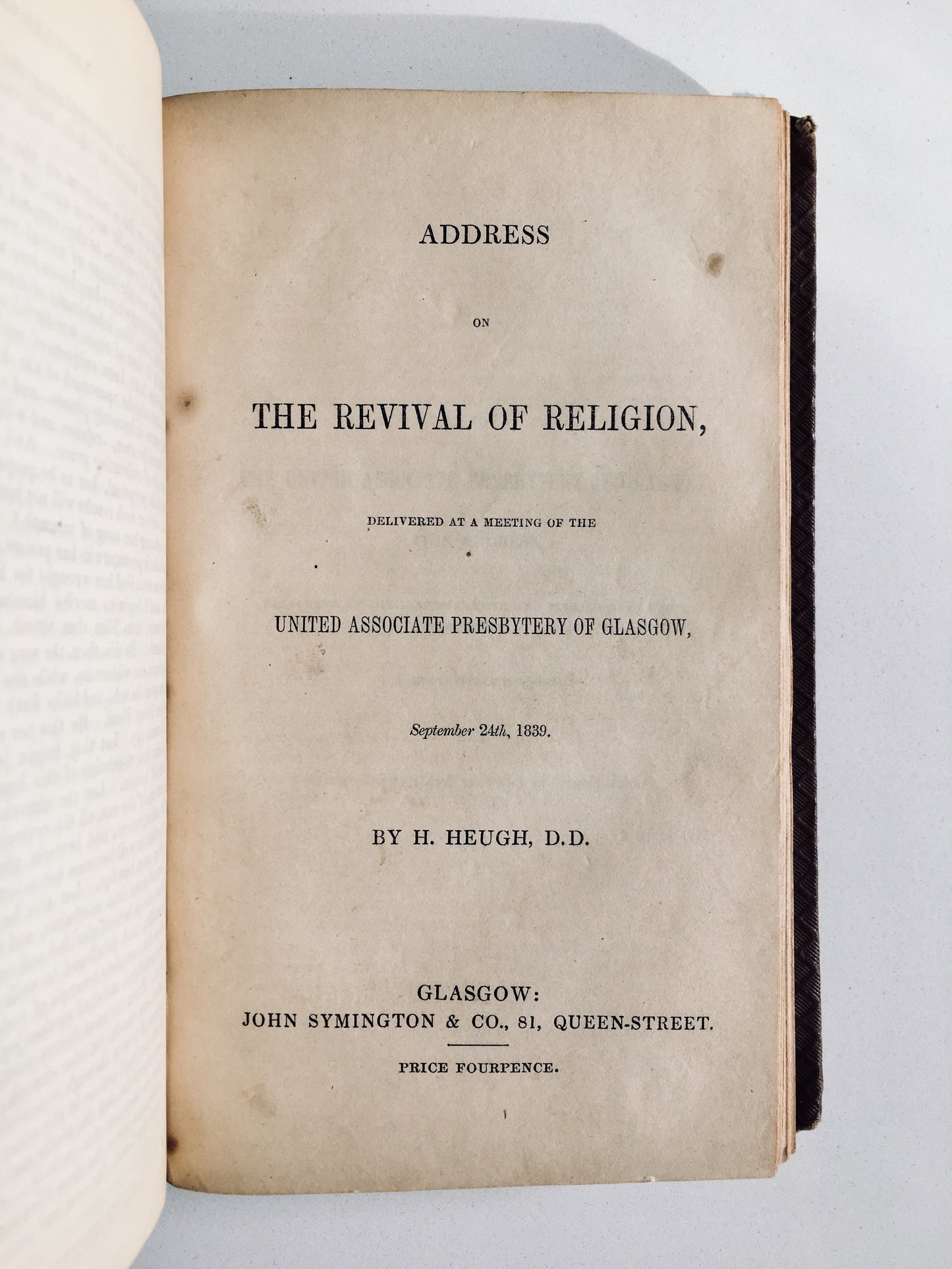 1839 SCOTTISH REVIVALS. Sammelband of 13 Items on Kilsyth Revival, Sprague, Etc.