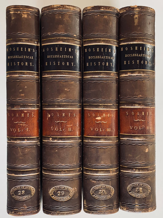 1850 JOHN MOSHEIM. Ancient and Modern Ecclesiastical History. Four Fine Leather Volumes.