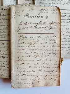 1806-1825 ELISHA D. ANDREWS. 250+ Pages of Manuscript Sermons by Vermont / Michigan Baptist & Revivalist.