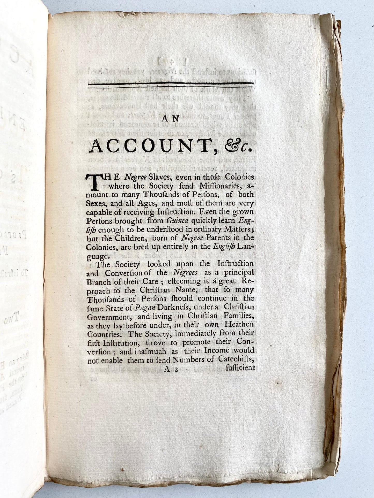 1768 ANTHONY BENEZET. Account of Slavery in New York during 1720's - Influenced Thomas Clarkson & William Wilberforce!